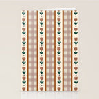 Vintage Tulip Striped Pattern Stationery Card Gallery Image 2