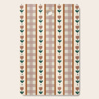 Vintage Tulip Striped Pattern Cutting Board Gallery Image 1