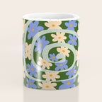 Flower Snake - Green, Blue and Off White Coffee Mug Gallery Image 4