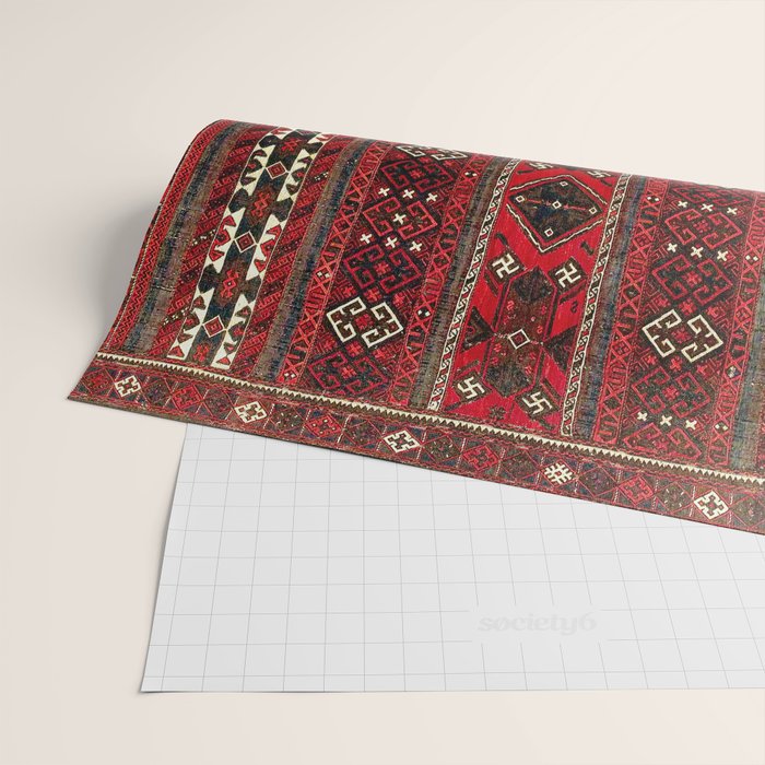 Baluch Flatweave  Antique Afghanistan  Rug Print Wrapping Paper Gallery Image 2
