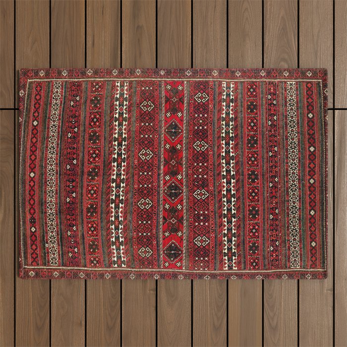 Baluch Flatweave  Antique Afghanistan  Rug Print Outdoor Rug Gallery Image 1
