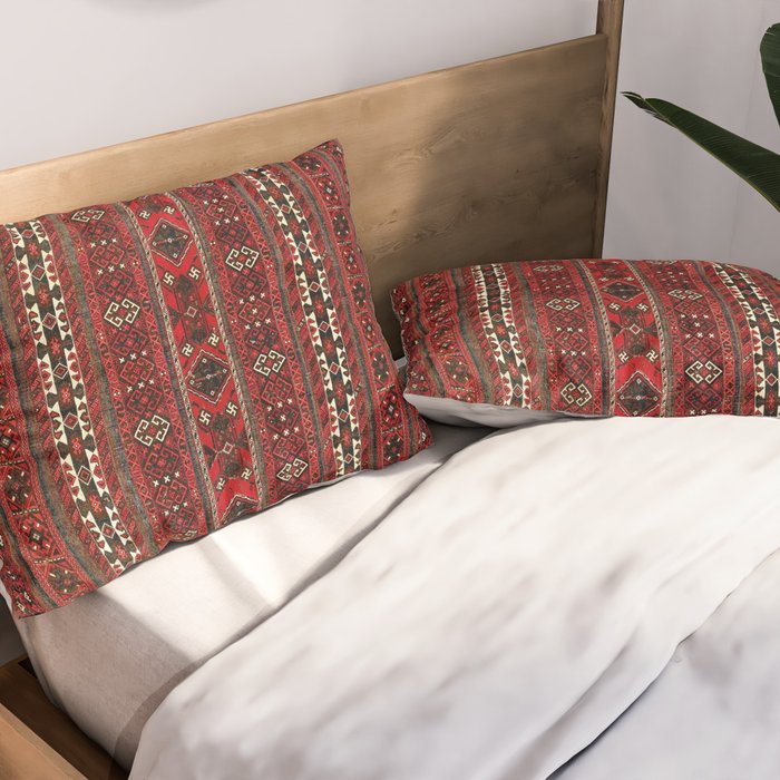 Baluch Flatweave  Antique Afghanistan  Rug Print Pillow Sham Gallery Image 2