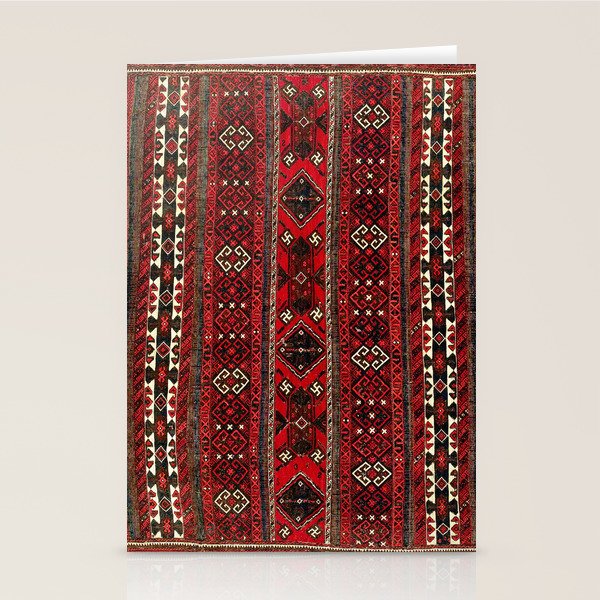 Baluch Flatweave  Antique Afghanistan  Rug Print Stationery Card Gallery Image 1