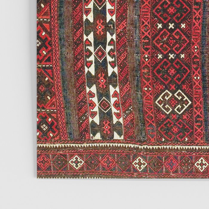 Baluch Flatweave  Antique Afghanistan  Rug Print Poster Gallery Image 3