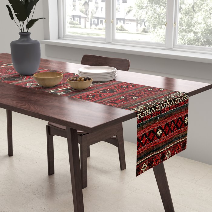 Baluch Flatweave  Antique Afghanistan  Rug Print Table Runner Gallery Image 2