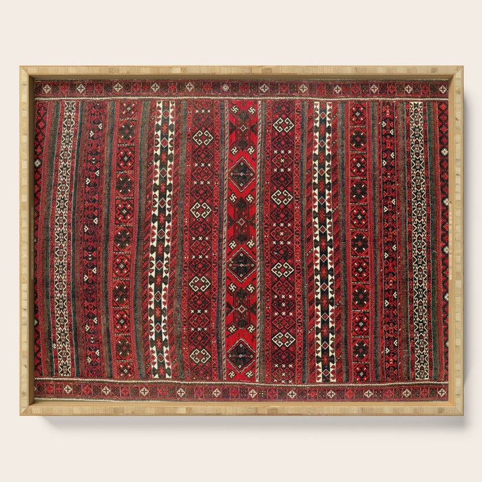 Baluch Flatweave  Antique Afghanistan  Rug Print Serving Tray Gallery Image 1