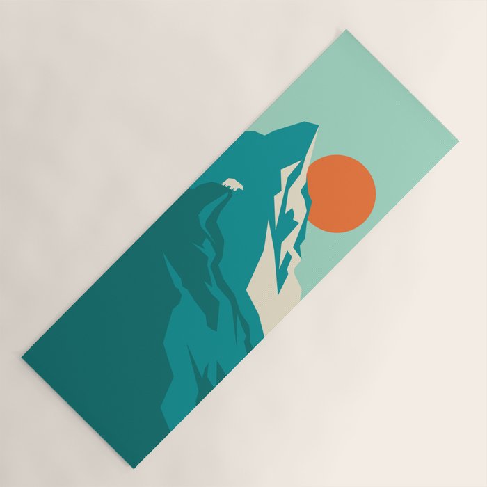 As the sun rises over the peak Yoga Mat Gallery Image 1