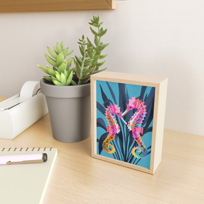 Colorful Seahorses Art 1 Mini Art Print Gallery Image 2