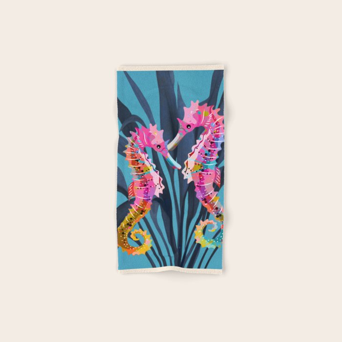 Colorful Seahorses Art 1 Bath Towel Gallery Image 1