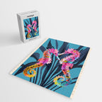 Colorful Seahorses Art 1 Jigsaw Puzzle Gallery Image 2