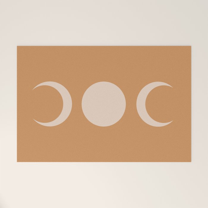 Moon Shapes Minimalism - Desert Sand Welcome Mat Gallery Image 1
