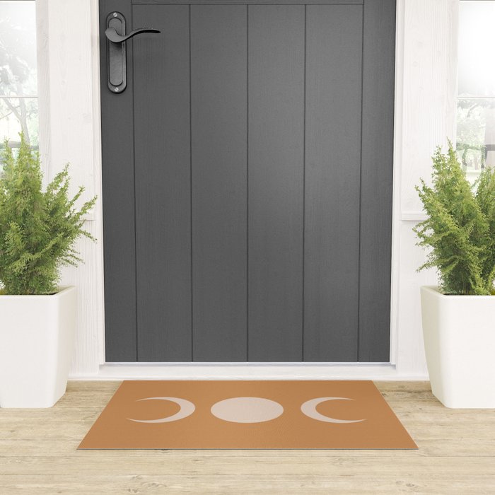 Moon Shapes Minimalism - Desert Sand Welcome Mat Gallery Image 3