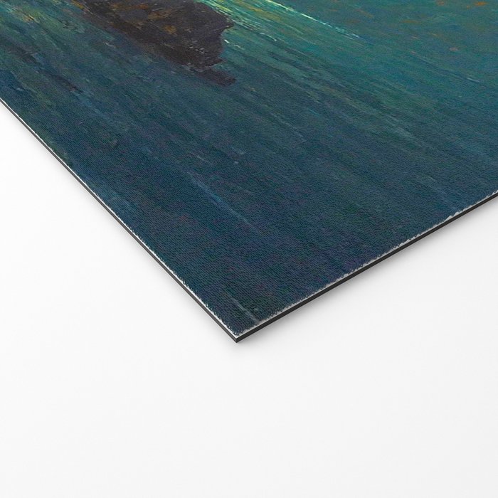 Granville Redmond Catalina Island Coast Under a Moonlit Sky Oil Painting Vintage American Art Welcome Mat Gallery Image 2