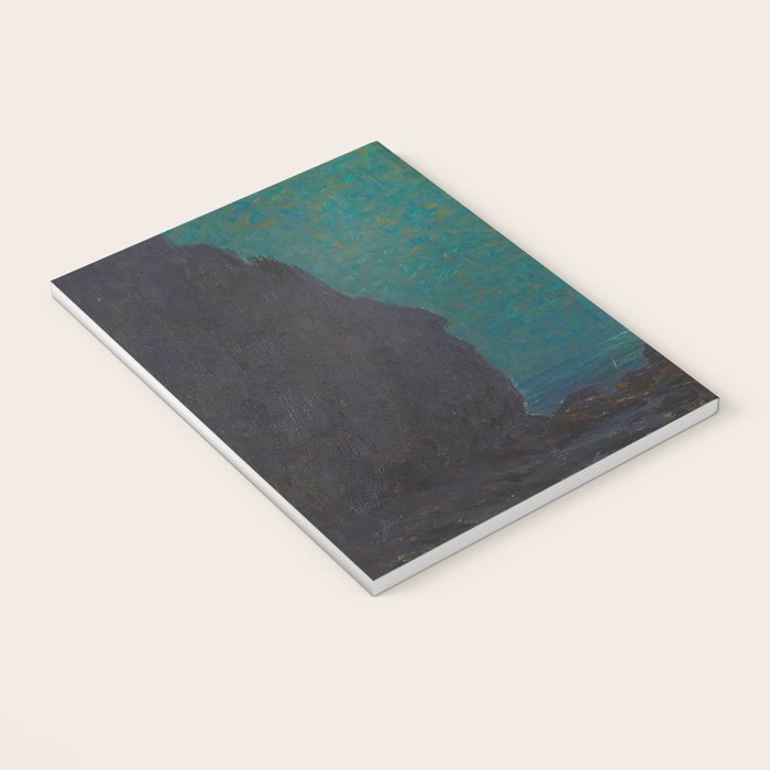 Granville Redmond Catalina Island Coast Under a Moonlit Sky Oil Painting Vintage American Art Notebook Gallery Image 3