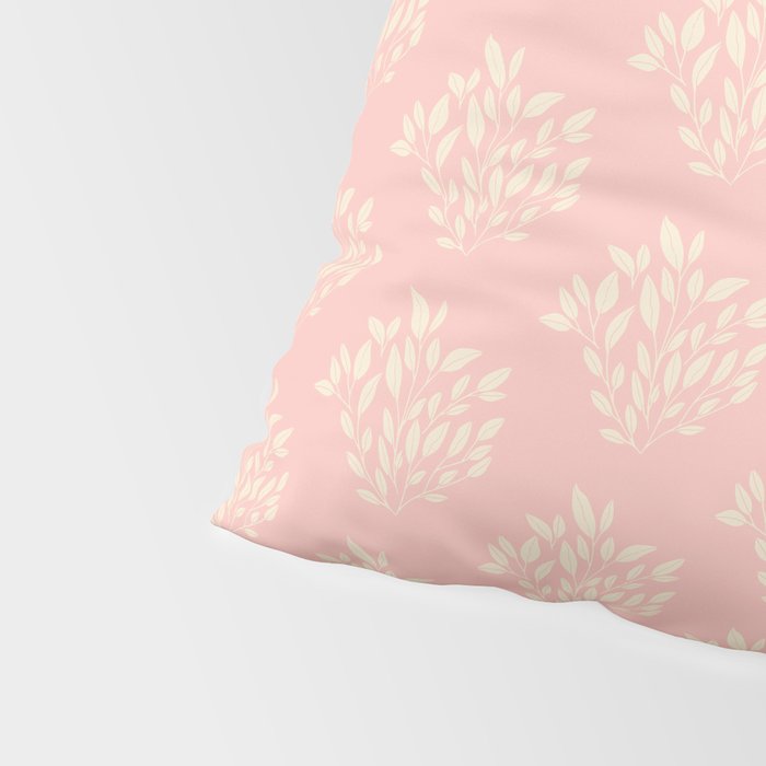 Simple Block Print Pastel Pink and Off- White Pattern Pillow Sham Gallery Image 4