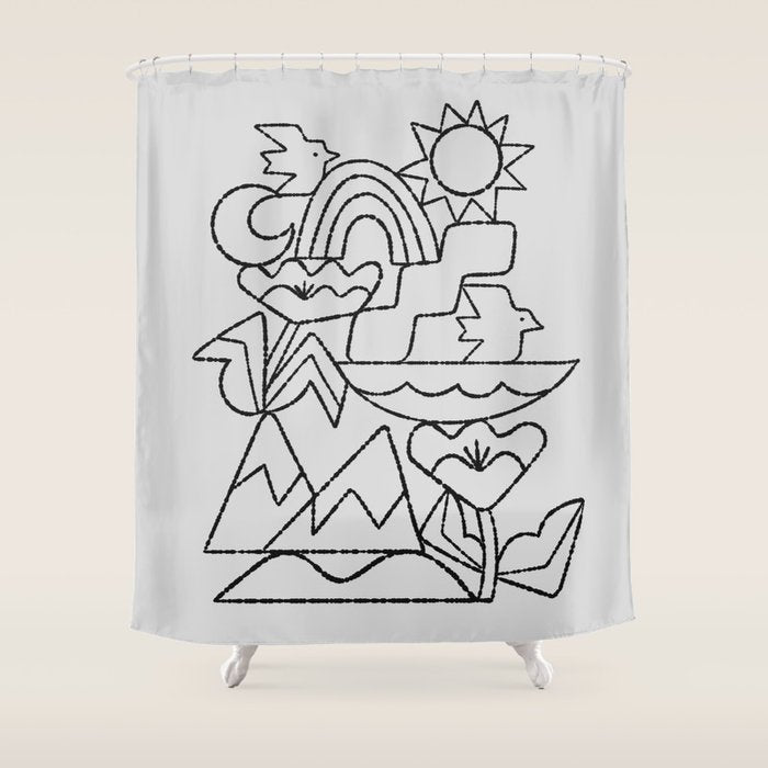 Stack No. 1 Shower Curtain Gallery Image 1