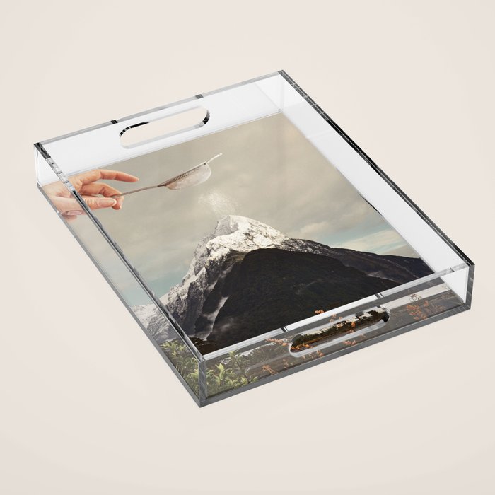 Sifted Summit - MP Snow Sugar on Mountain Peak Acrylic Tray Gallery Image 1