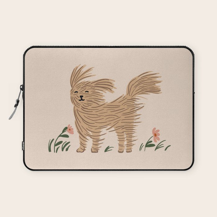 Easy breezy wind day dog Laptop Sleeve Gallery Image 1