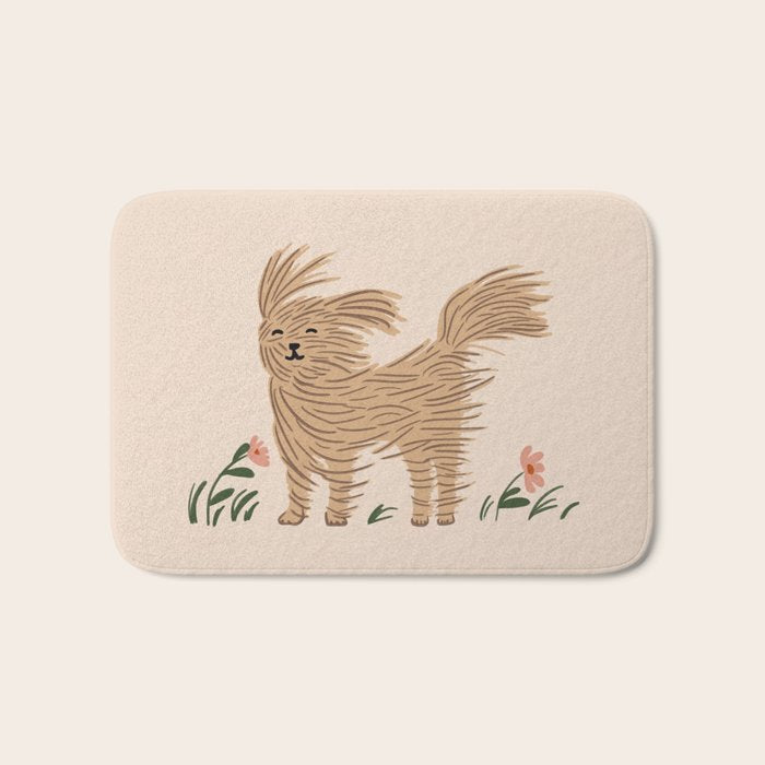 Easy breezy wind day dog Bath Mat Gallery Image 1
