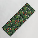 Bullfrogs And Wild Strawberries On Black Yoga Mat Gallery Image 1