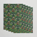 Bullfrogs And Wild Strawberries On Black Wrapping Paper Gallery Image 3
