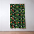 Bullfrogs And Wild Strawberries On Black Window Curtain Gallery Image 3