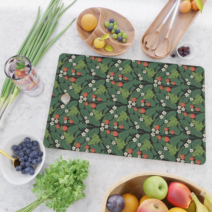 Bullfrogs And Wild Strawberries On Black Cutting Board Gallery Image 2