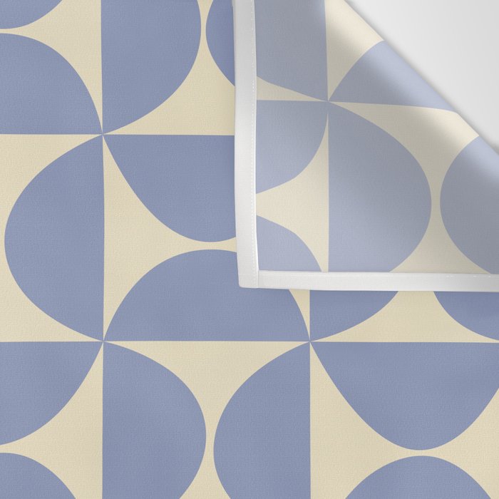 Mid Century Abstract Geometric Pattern in Blue Wall Tapestry Gallery Image 3