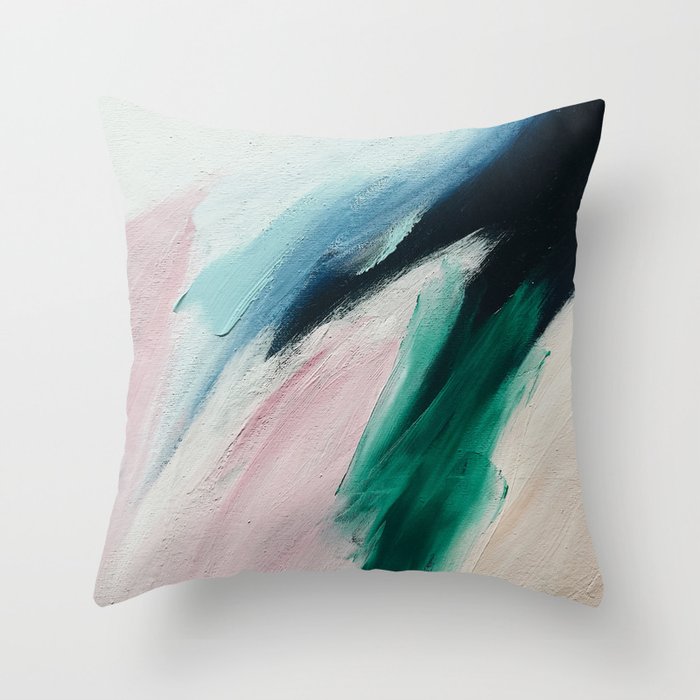 Abstract Oil Painting No. 47 Throw Pillow Gallery Image 1