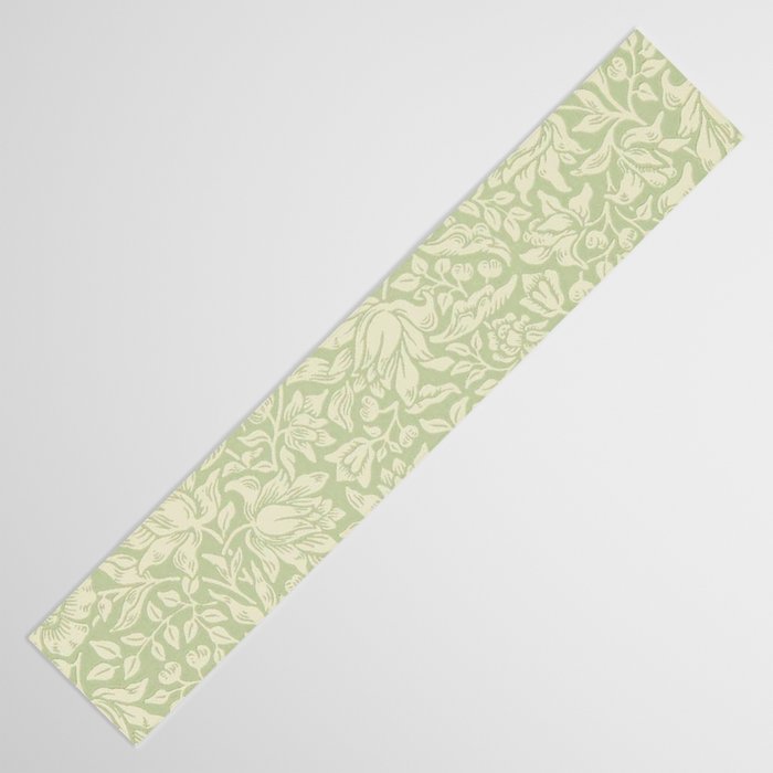 William Morris Vintage Mallow Apple Green Table Runner Gallery Image 3