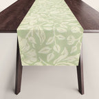 William Morris Vintage Mallow Apple Green Table Runner Gallery Image 1