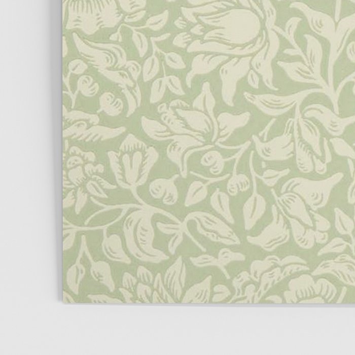 William Morris Vintage Mallow Apple Green Poster Gallery Image 3