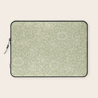 William Morris Vintage Mallow Apple Green Laptop Sleeve Gallery Image 1
