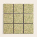 William Morris Vintage Mallow Apple Green Wood Wall Art Gallery Image 1