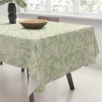 William Morris Vintage Mallow Apple Green Tablecloth Gallery Image 3