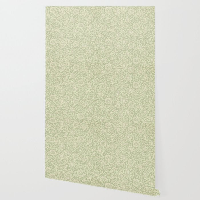 William Morris Vintage Mallow Apple Green Wallpaper Gallery Image 2