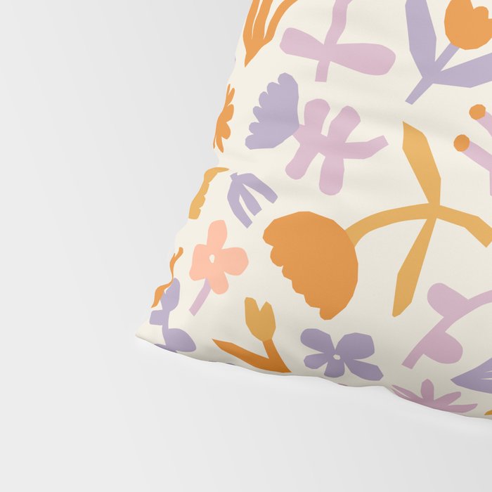 Vintage abstract flower art pattern Pillow Sham Gallery Image 4