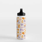 Vintage abstract flower art pattern Water Bottle Gallery Image 3