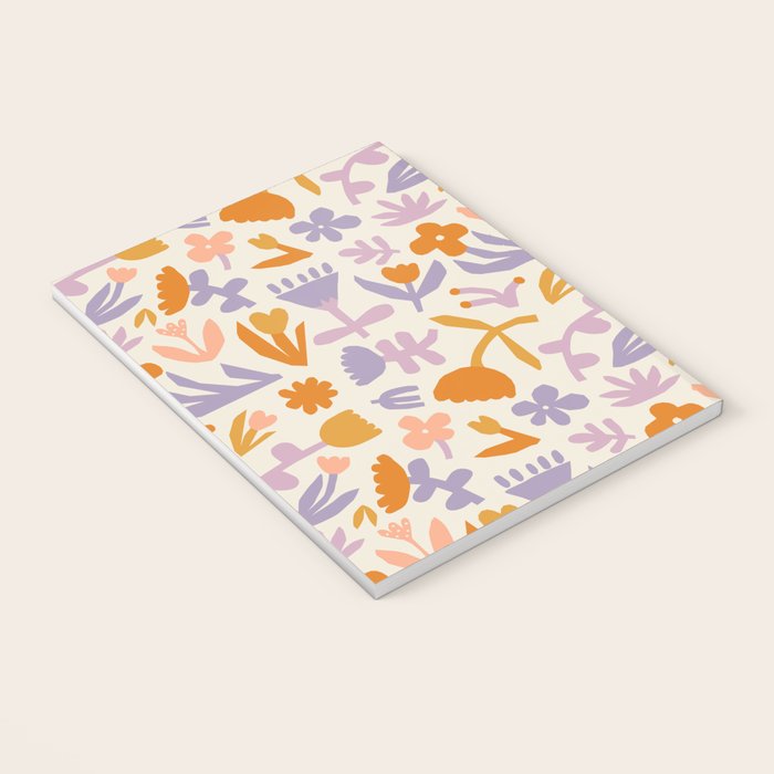 Vintage abstract flower art pattern Notebook Gallery Image 3