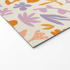 Vintage abstract flower art pattern Welcome Mat Gallery Image 2