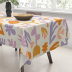 Vintage abstract flower art pattern Tablecloth Gallery Image 3
