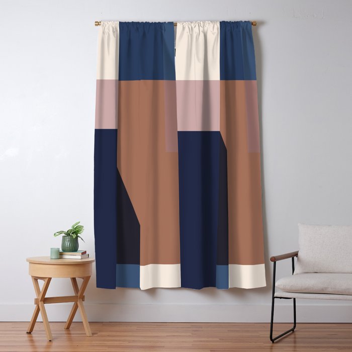 geometric abstract 45 Window Curtain