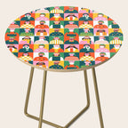Diverse festive christmas people mosaic pattern Side Table Gallery Image 2