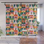 Diverse festive christmas people mosaic pattern Wall Mural Gallery Image 1
