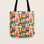 Diverse festive christmas people mosaic pattern Tote Bag Gallery Image 1