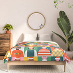 Diverse festive christmas people mosaic pattern Comforter Gallery Image 3