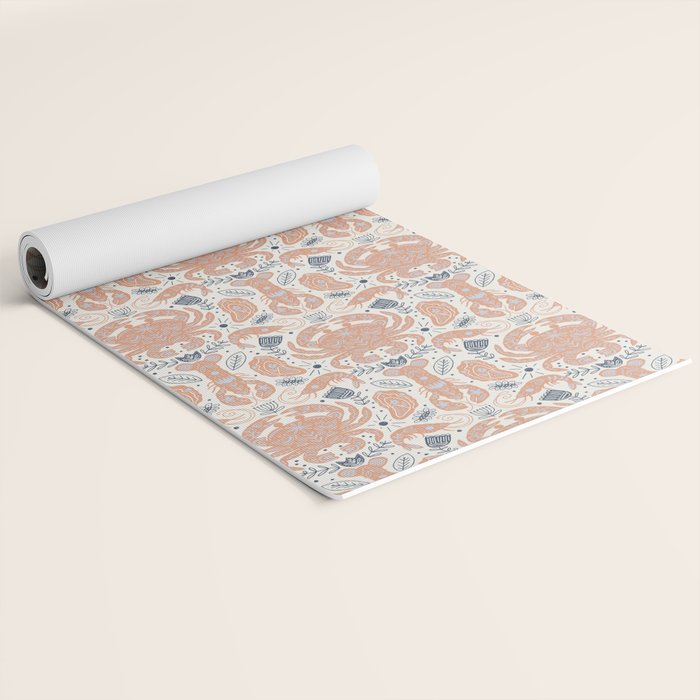 Crustacean Folk Art Yoga Mat Gallery Image 2