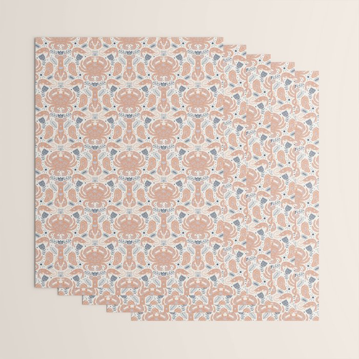 Crustacean Folk Art Wrapping Paper Gallery Image 3
