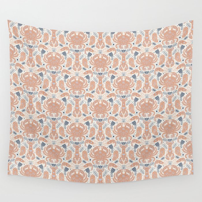 Crustacean Folk Art Wall Tapestry Gallery Image 4