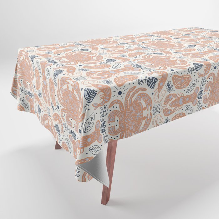 Crustacean Folk Art Tablecloth Gallery Image 1